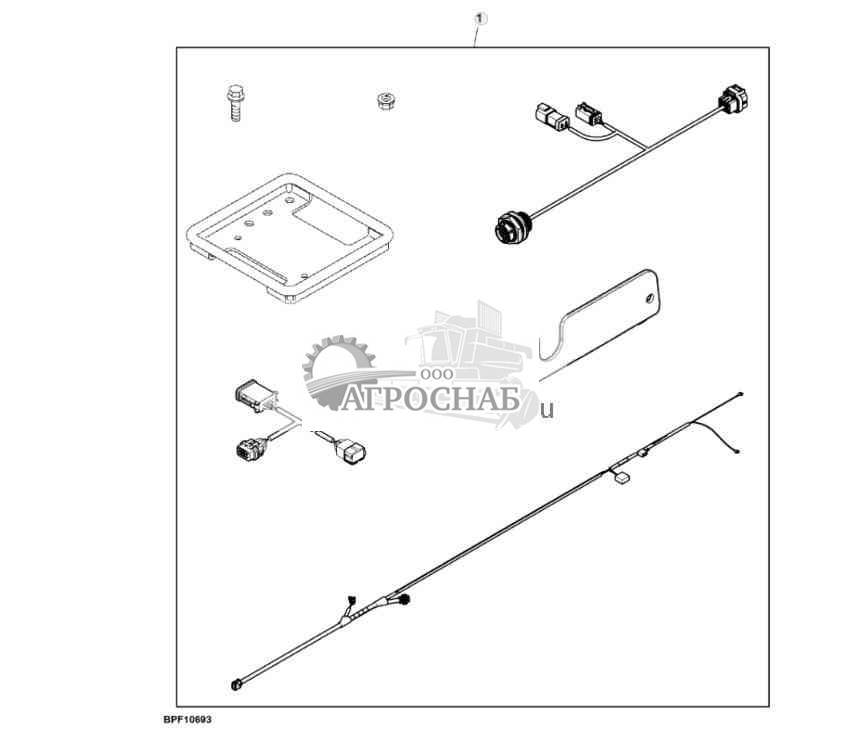 Навесное оборудование, комплект базовой станции RTK 869 с треногой 